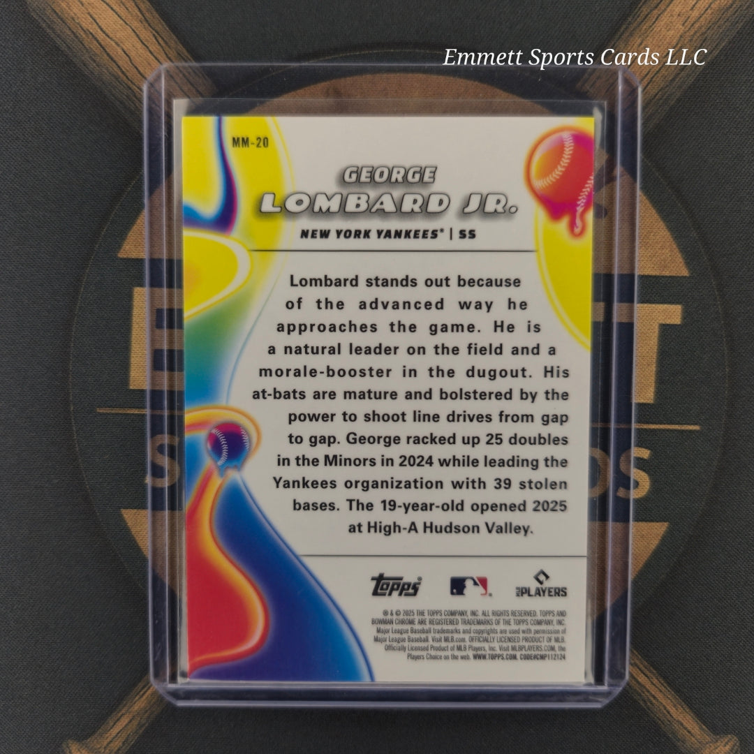 2025 Bowman Chrome George Lombard Melt Mashers Insert | The Break Room Cards-2
