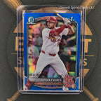 2025 Bowman Chrome Nathan Church 1st Blue Refractor /150 | The Break Room Cards-1