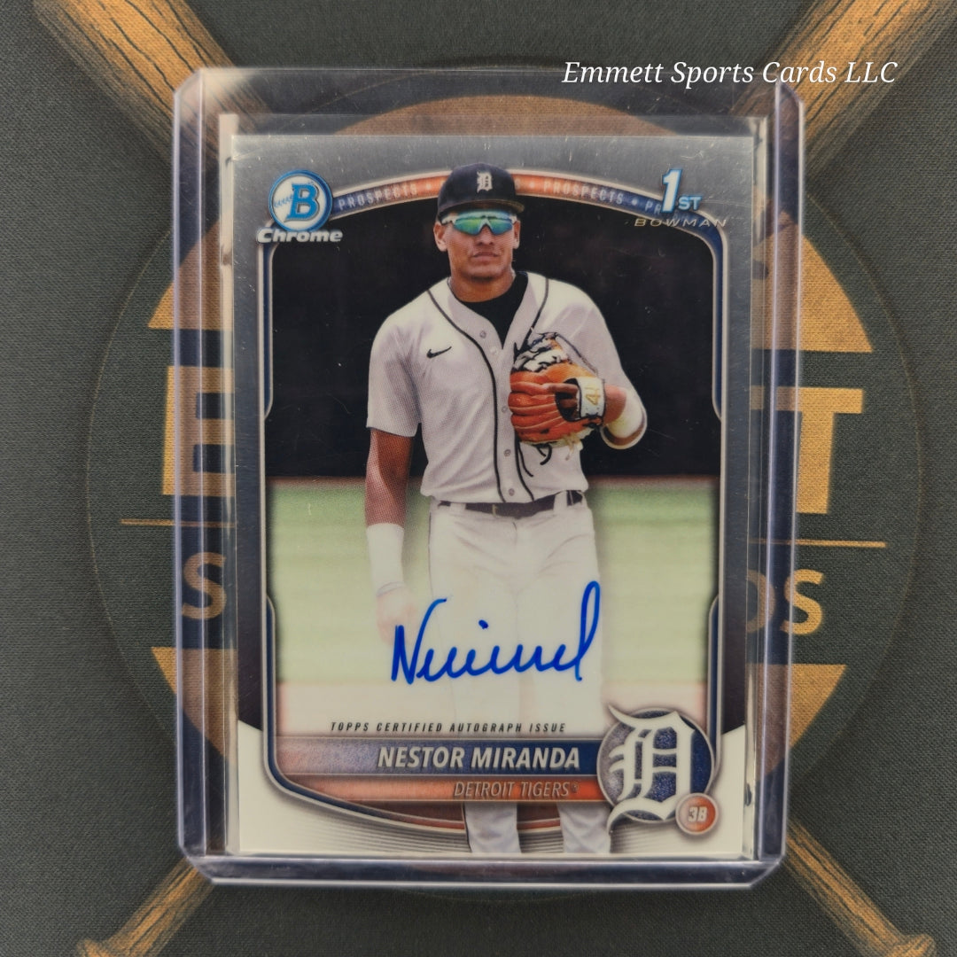 2025 Bowman Chrome Nestor Miranda 1st Bowman Auto | The Break Room Cards-1