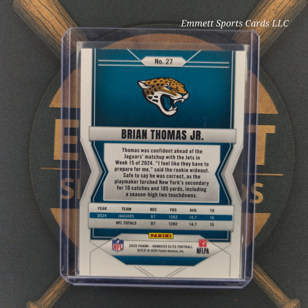 2025 Donruss Elite Brian Thomas Lavender Pyramids /649 | The Break Room Cards-2
