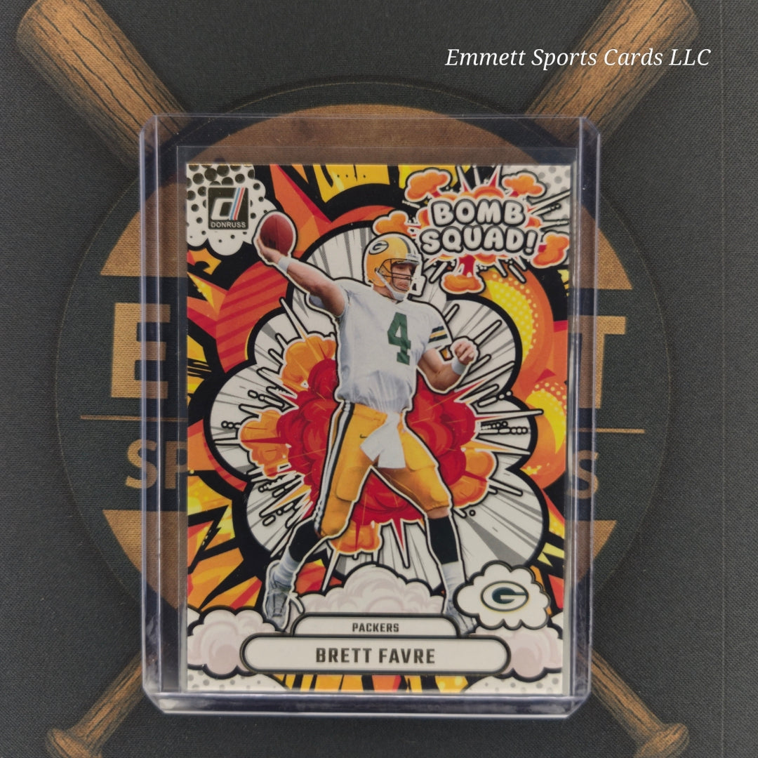 2025 Panini Donruss Brett Farve Bomb Squad Insert | The Break Room Cards-1