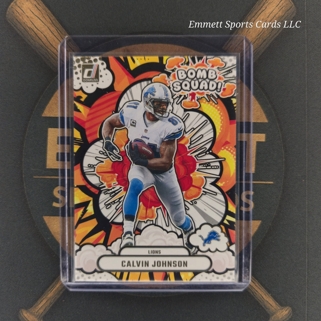 2025 Panini Donruss Calvin Johnson Bomb Squad Insert | The Break Room Cards-1