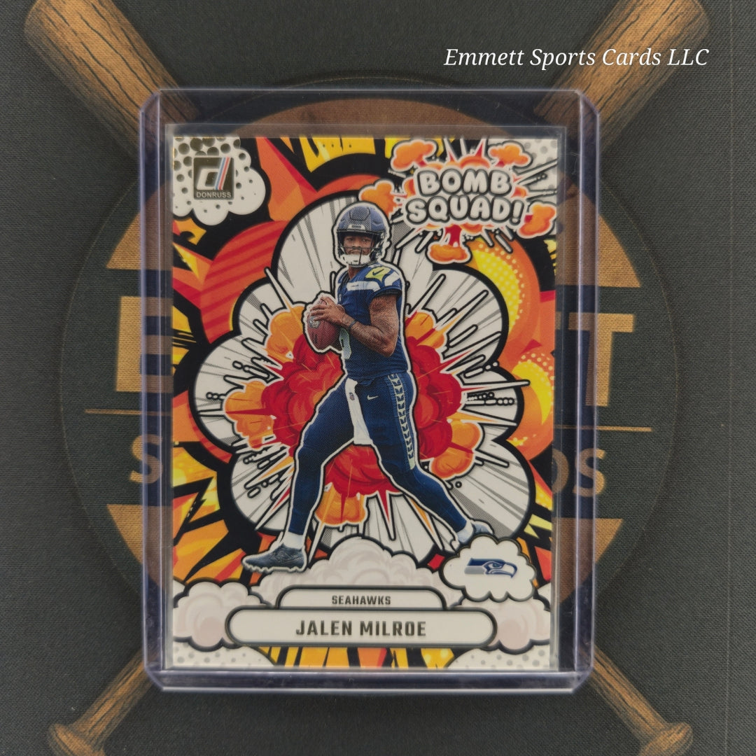 2025 Panini Donruss Jalen Milroe Bomb Squad Insert | The Break Room Cards-1