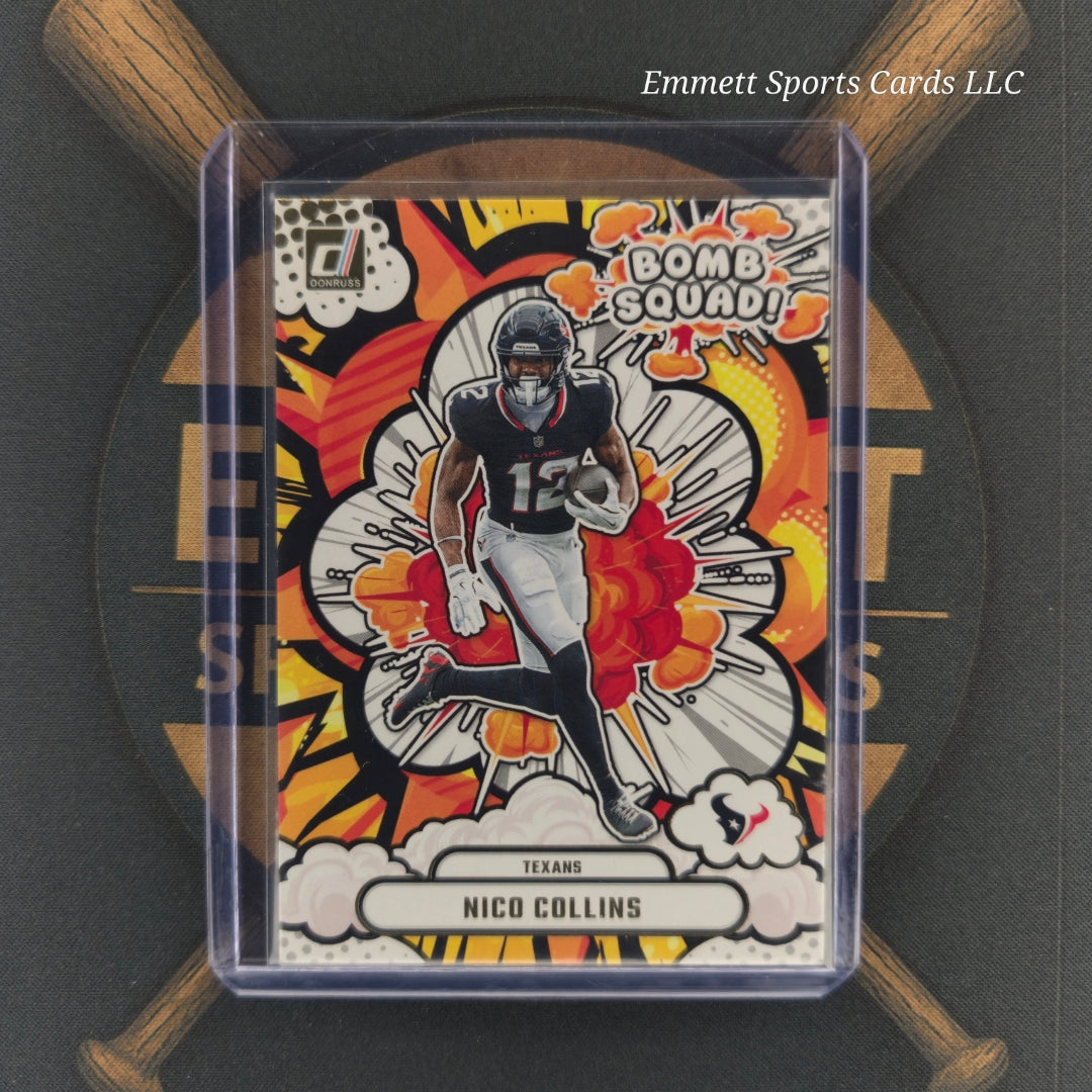2025 Panini Donruss Nico Collins Bomb Squad Insert | The Break Room Cards-1