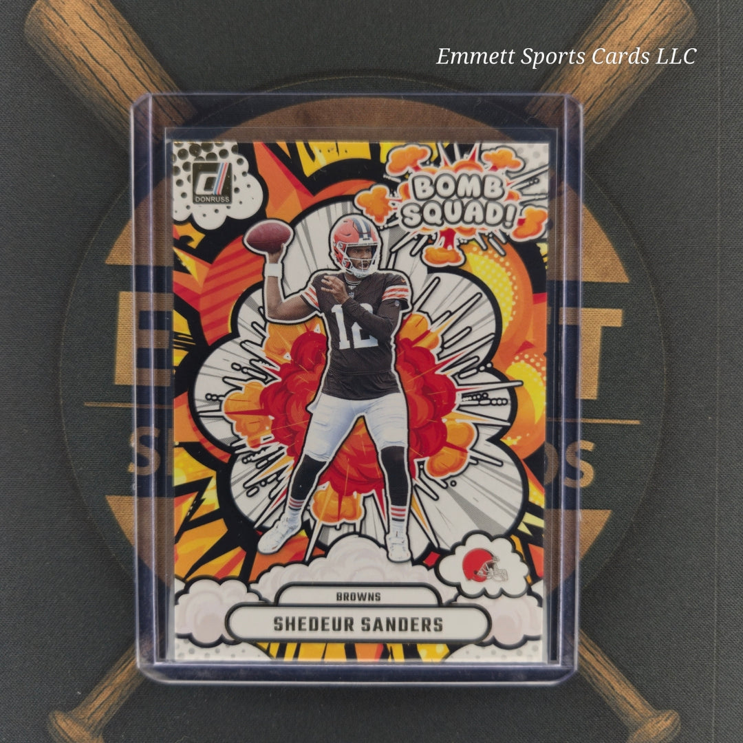 2025 Panini Donruss Shedeur Sanders Bomb Squad Insert | The Break Room Cards-1