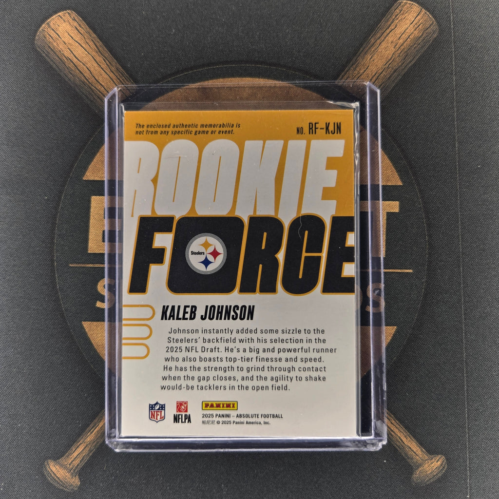 2025 Panini Absolute Kaleb Johnson Rookie Force Patch | The Break Room Cards™-1-2