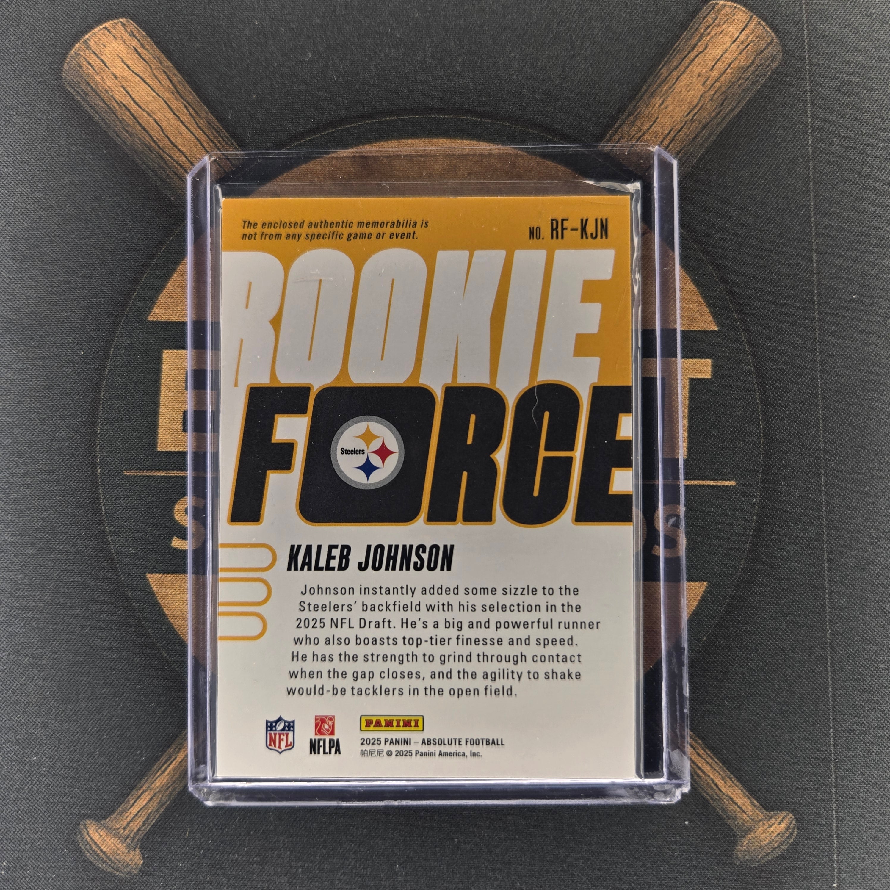 2025 Panini Absolute Kaleb Johnson Rookie Force Patch | The Break Room Cards™-1-2