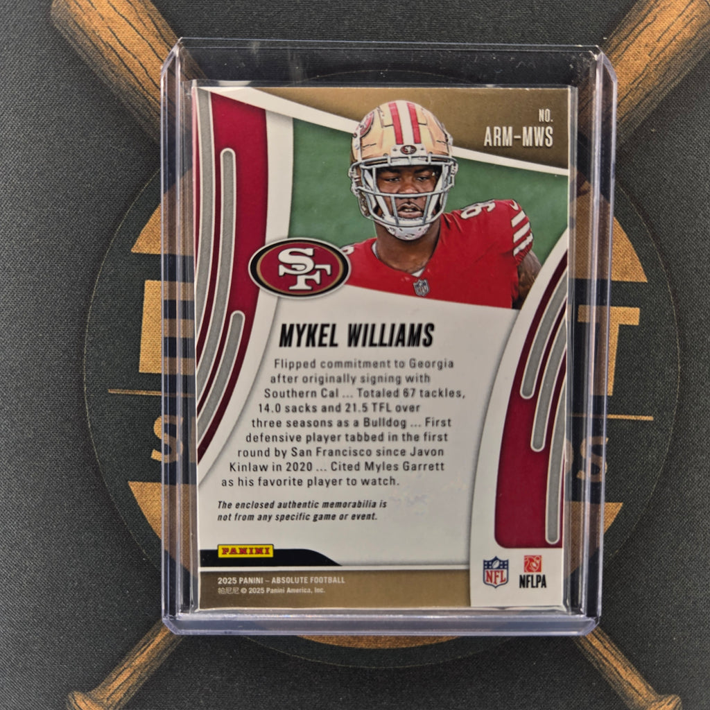 2025 Panini Absolute Mykel Williams Patch | The Break Room Cards™-2