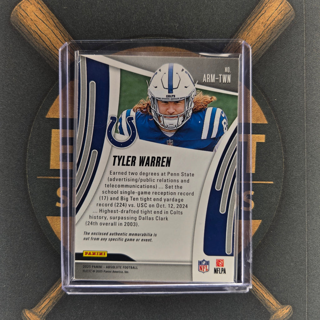 2025 Panini Absolute Tyler Warren Absolute Rookie Materials  |The Break Room Cards™-2