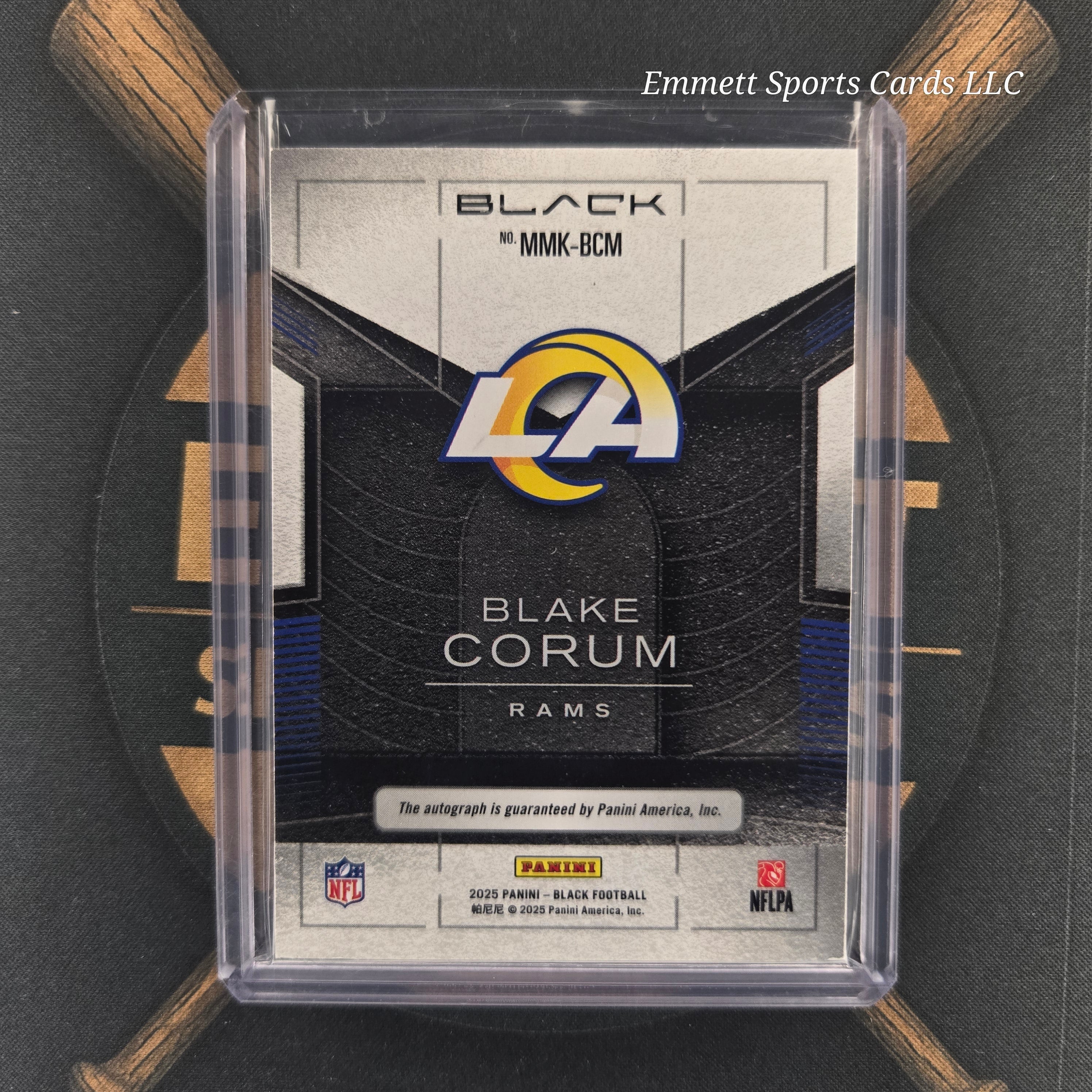 2025 Panini Black Blake Corum Metallic Marks Auto /265 | The Break Room Cards-2