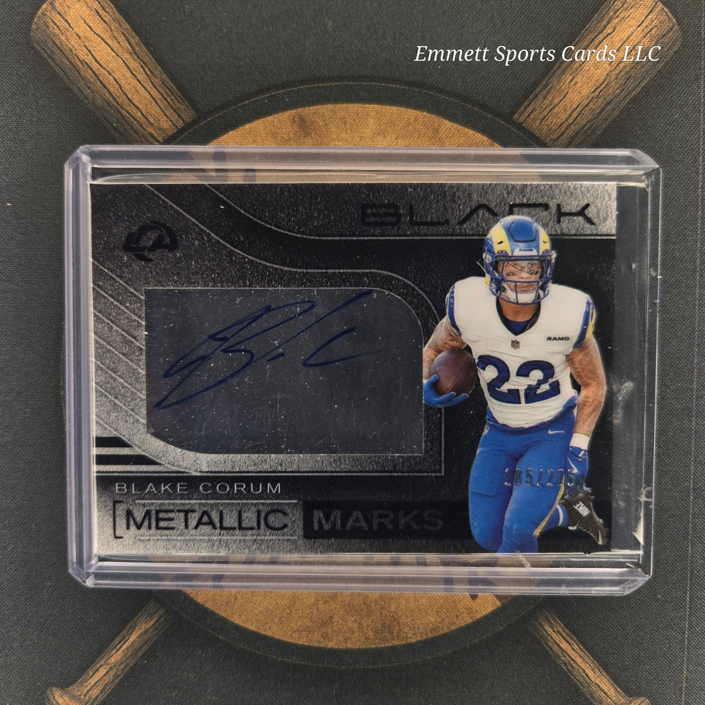 2025 Panini Black Blake Corum Metallic Marks Auto /265 | The Break Room Cards-1