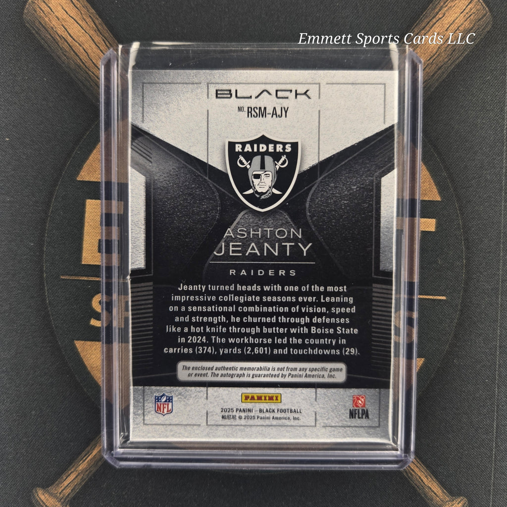 2025 Panini Black Ashton Jeanty Dual Patch Auto /50 | The Break Room Cards-2