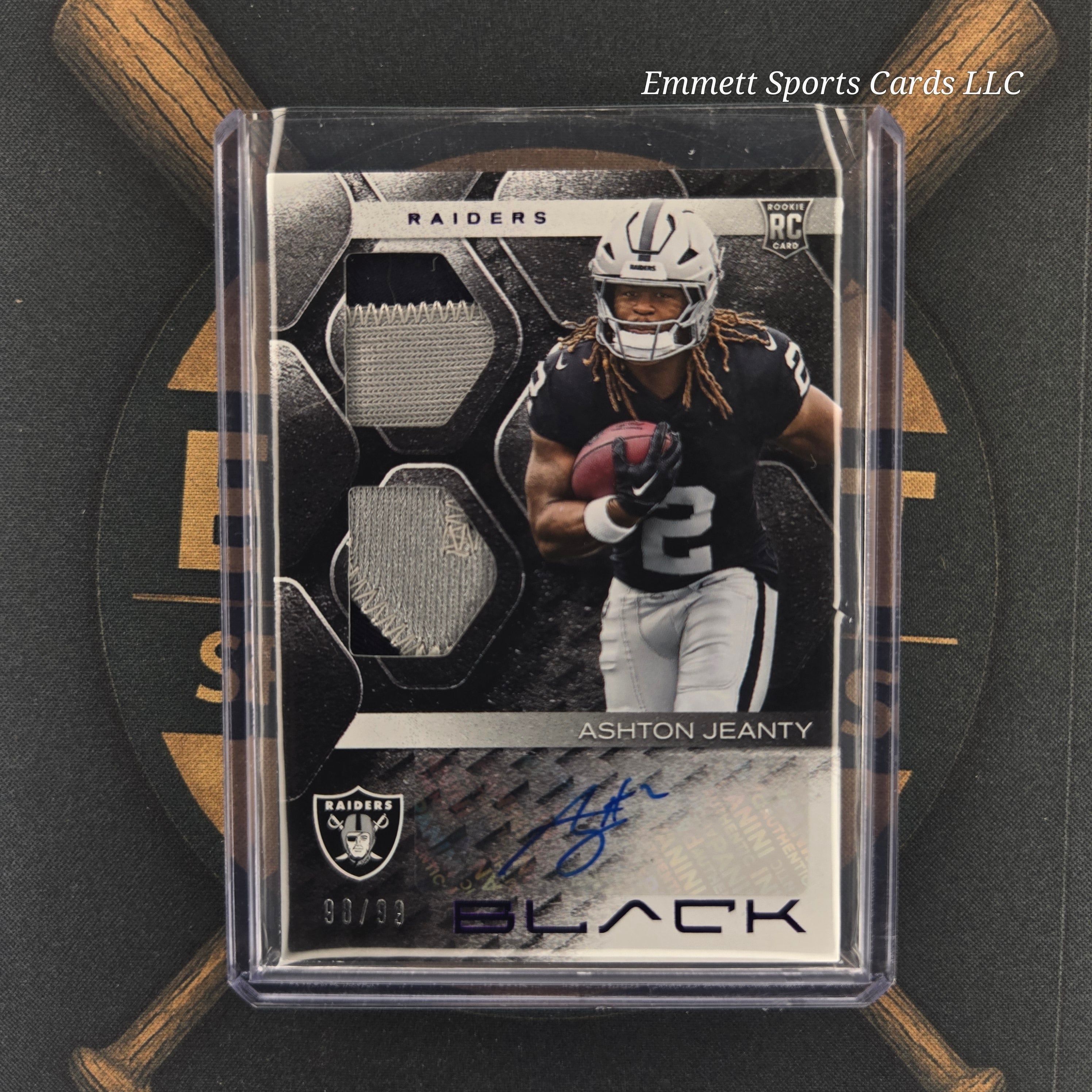 2025 Panini Black Ashton Jeanty Dual Patch Auto /50 | The Break Room Cards-1