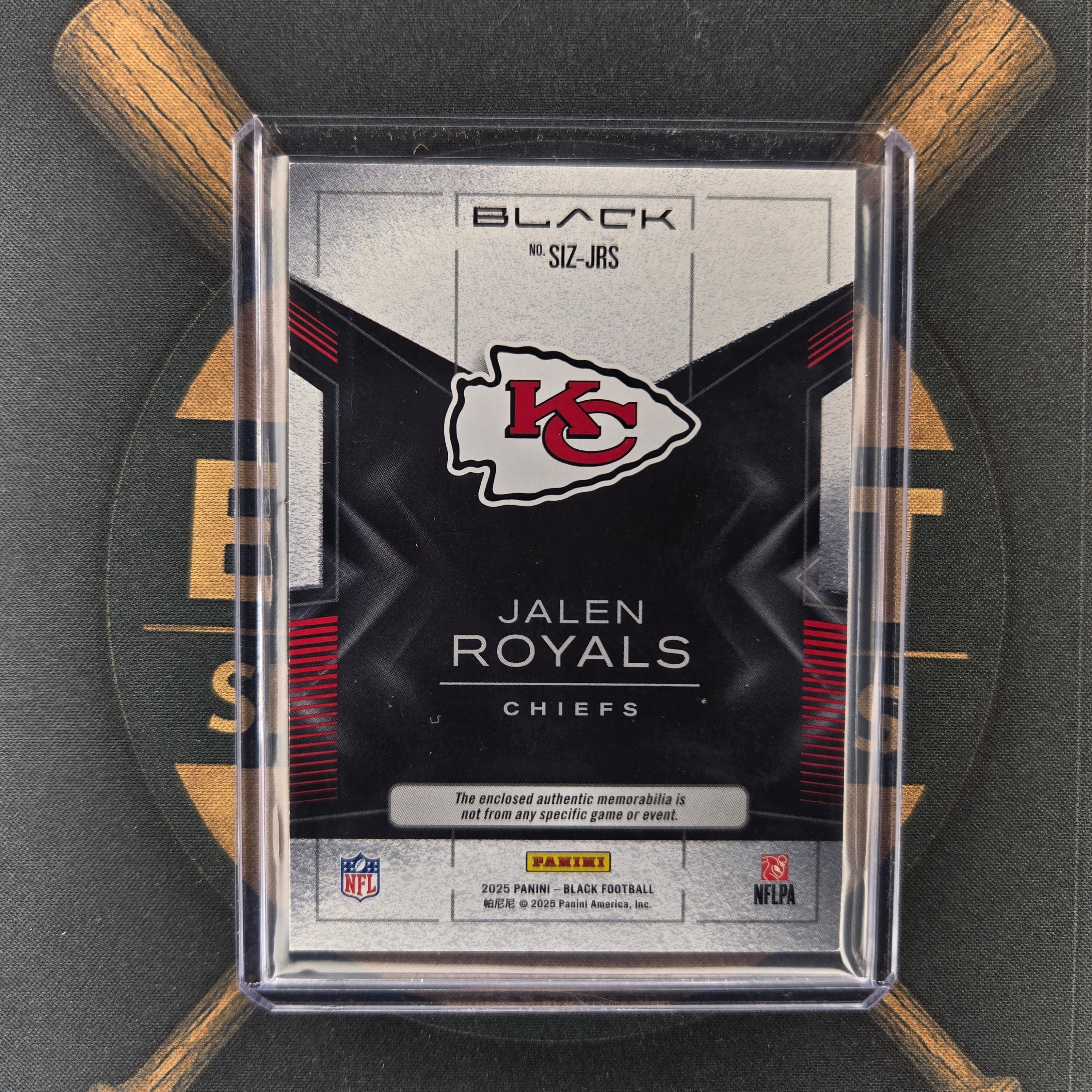 2025 Panini Black Jalen Royals Jumbo Patch