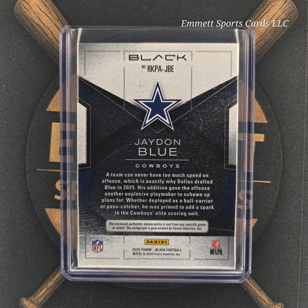 2025 Panini Black Jaydon Blue Blue Rookie Patch Auto /199 | The Break Room Cards-2