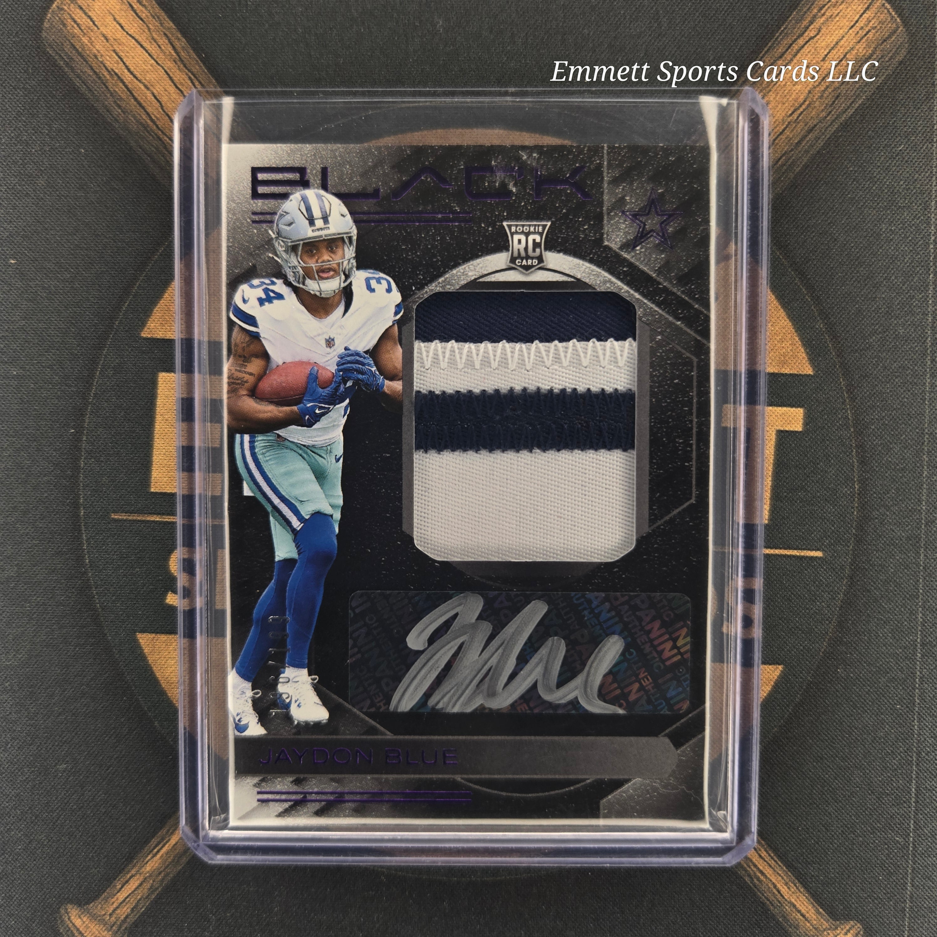 2025 Panini Black Jaydon Blue Blue Rookie Patch Auto /199 | The Break Room Cards-1