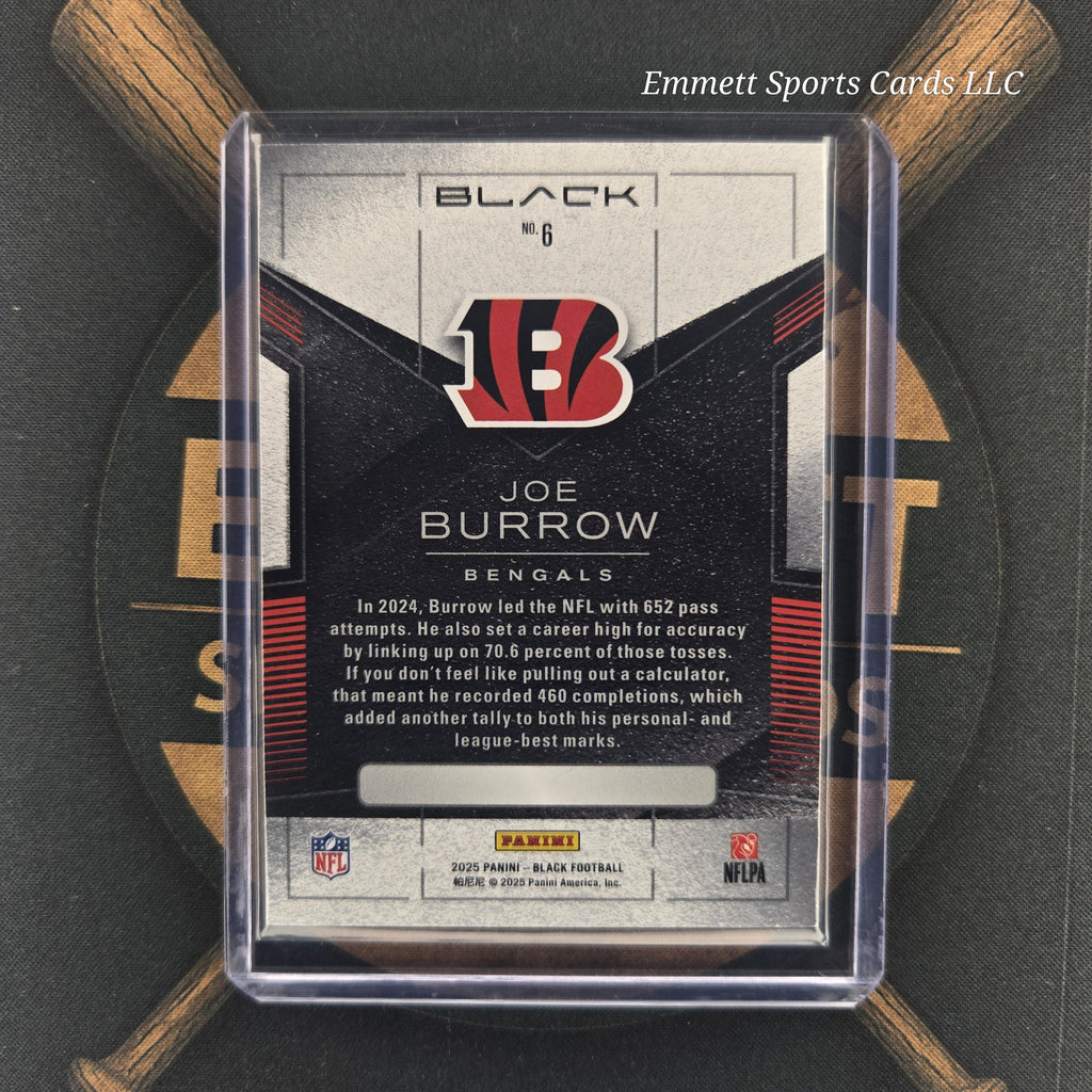 2025 Panini Black Joe Burrow Sapphire Parallel /50 | The Break Room Cards-2
