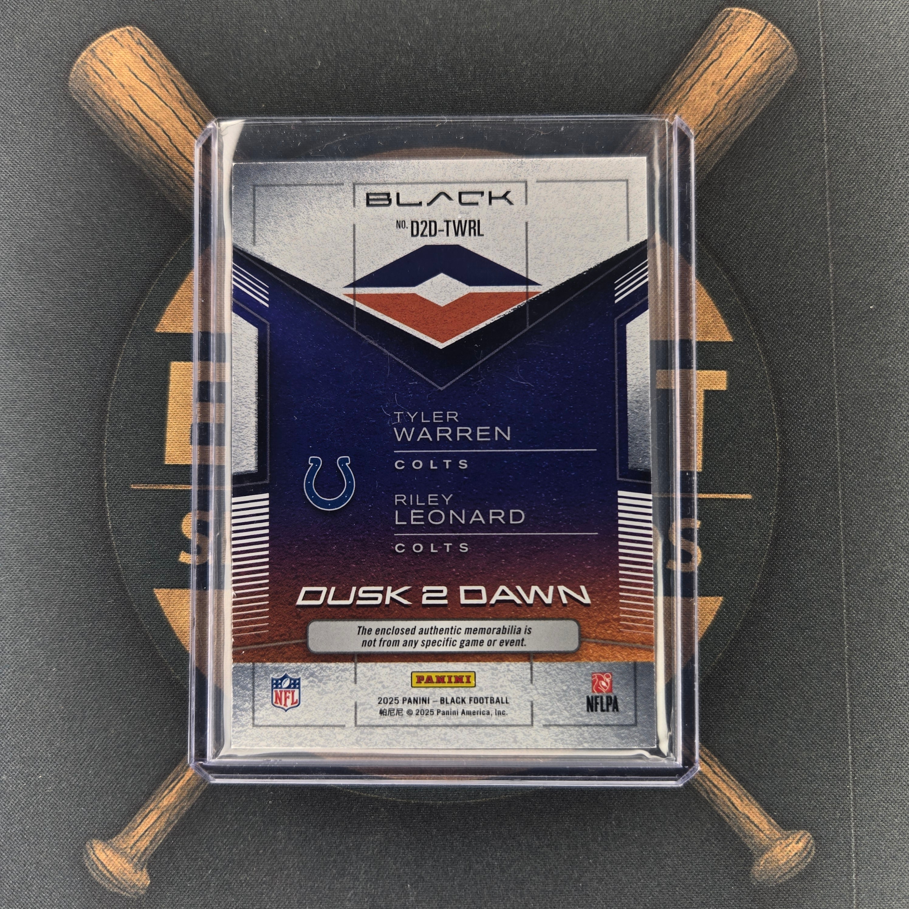2025 Panini Black Tyler Warren Riley Leonard Dusk 2 Dawn | The Break Room Cards™-1-2