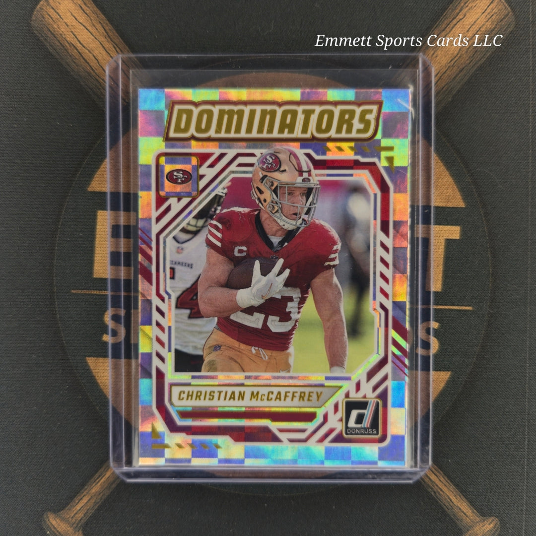 2025 Panini Donruss Christian McCaffrey Dominators Insert | The Break Room Cards-1