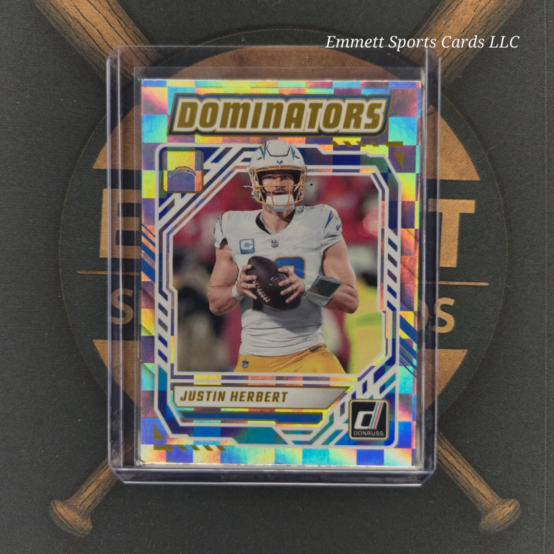 2025 Panini Donruss Justin Herbert Dominators Insert | The Break Room Cards-1