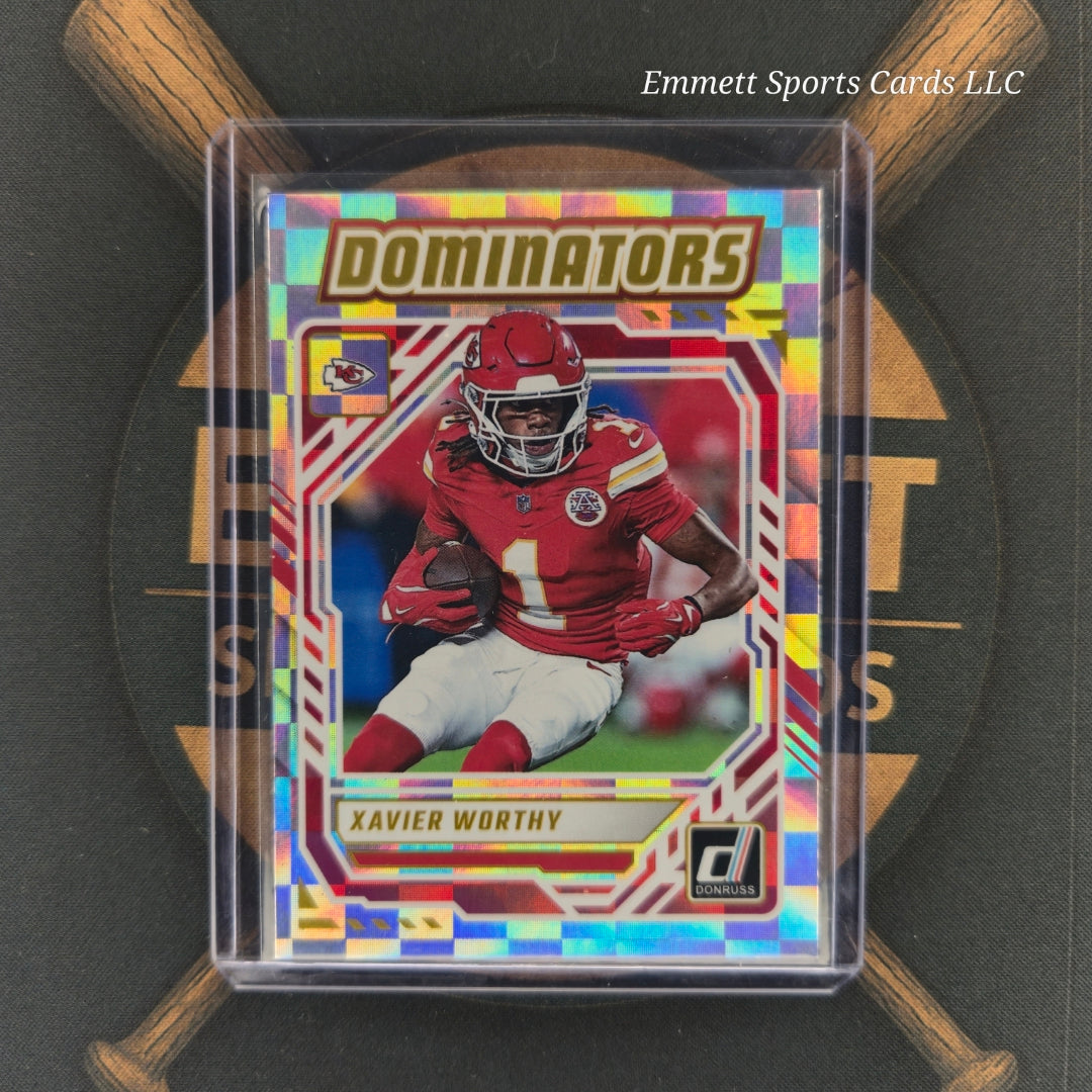 2025 Panini Donruss Xavier Worthy Dominators Insert | The Break Room Cards-1