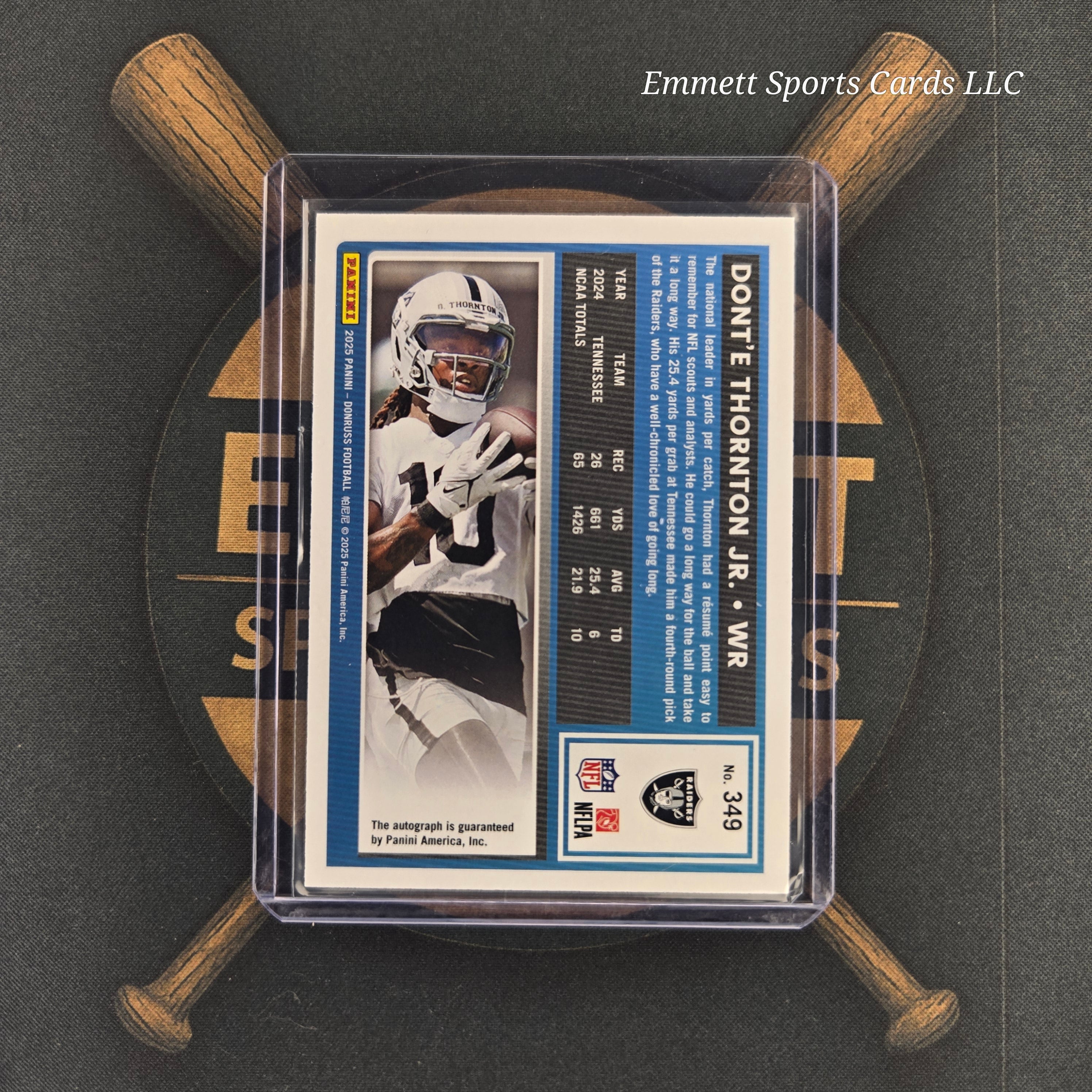 2025 Panini Donruss Dont'e Thorton Jr Rated Rookie Auto /199 | The Break Room Cards™ -2