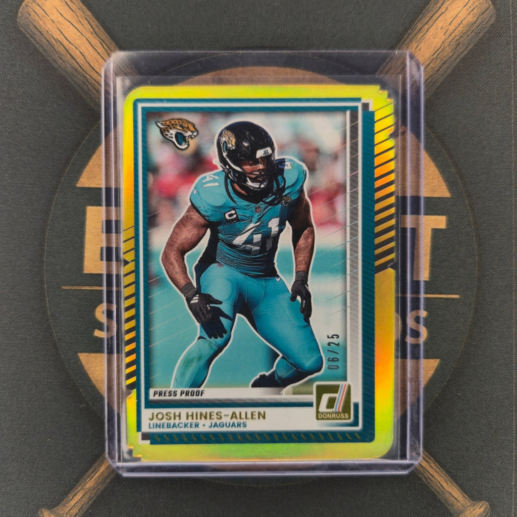 2025 Panini Donruss Josh Hines-Allen Press Proof Gold /25 | The Break Room Cards-1