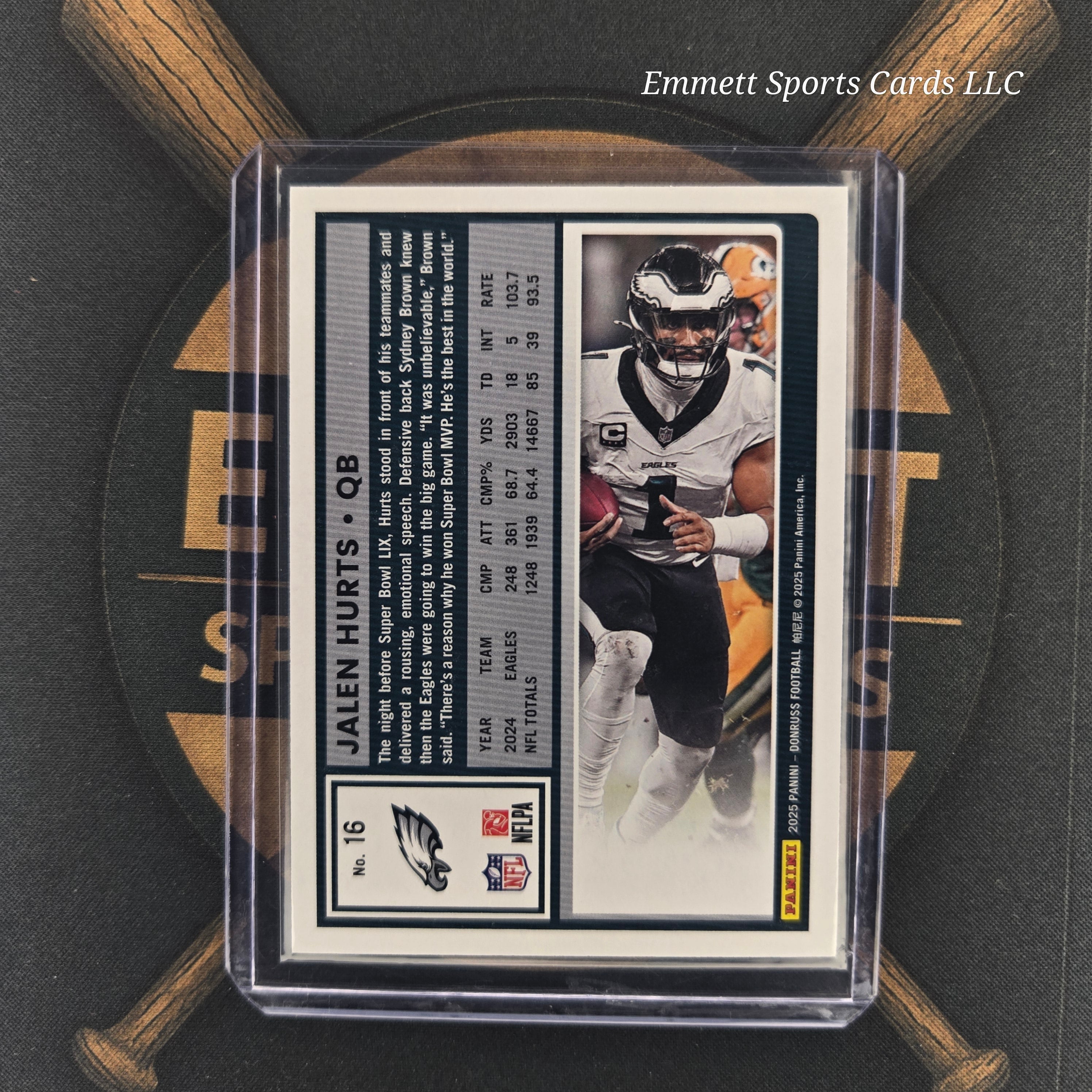 2025 Panini Donruss Jalen Hurts No Name Silver Holo | The Break Room Cards-2