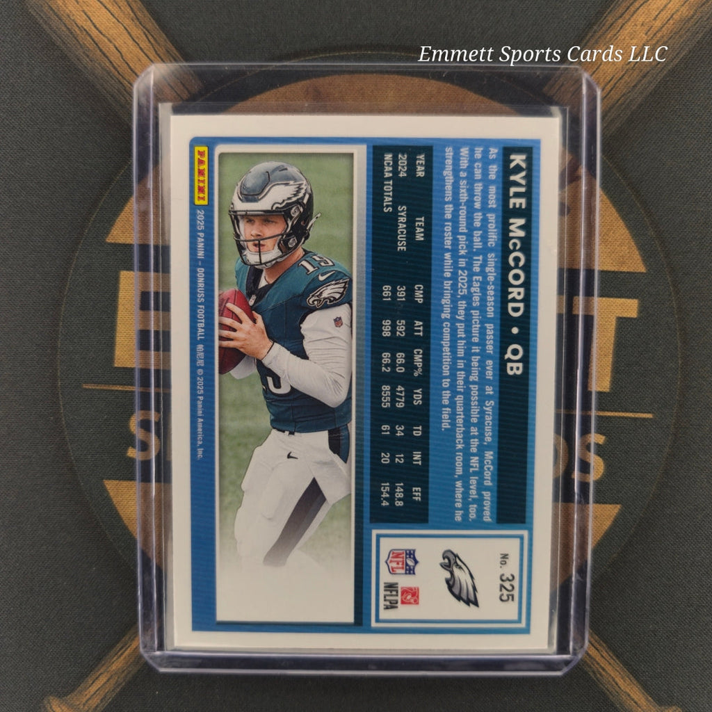 2025 Panini Donruss Kyle McCord No Name Silver Holo | The Break Room Cards-2