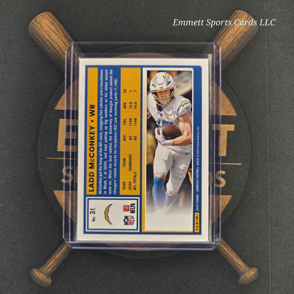 2025 Panini Donruss Ladd McConkey Gold Jersey Number /15 | The Break Room Cards™ -2