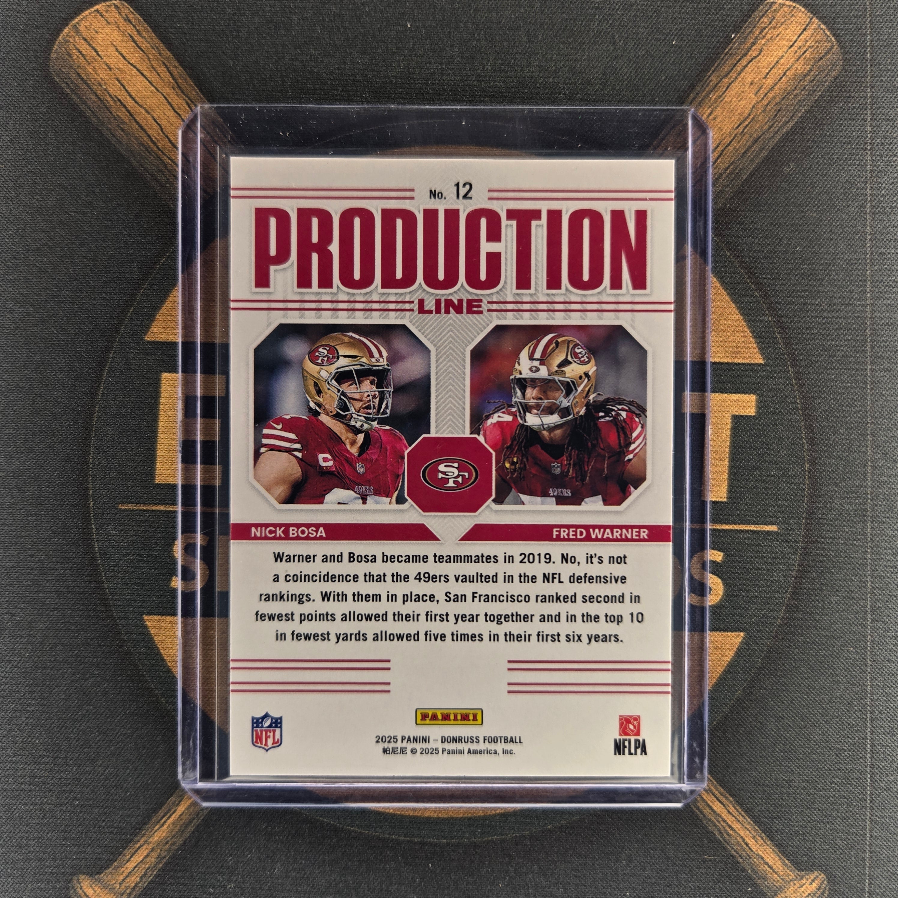 2025 Panini Donruss Nick Bosa Fred Warner Production Line  |The Break Room Cards™-2