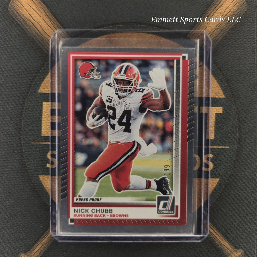 2025 Panini Donruss Nick Chubb Press Proof /199 | The Break Room Cards-1