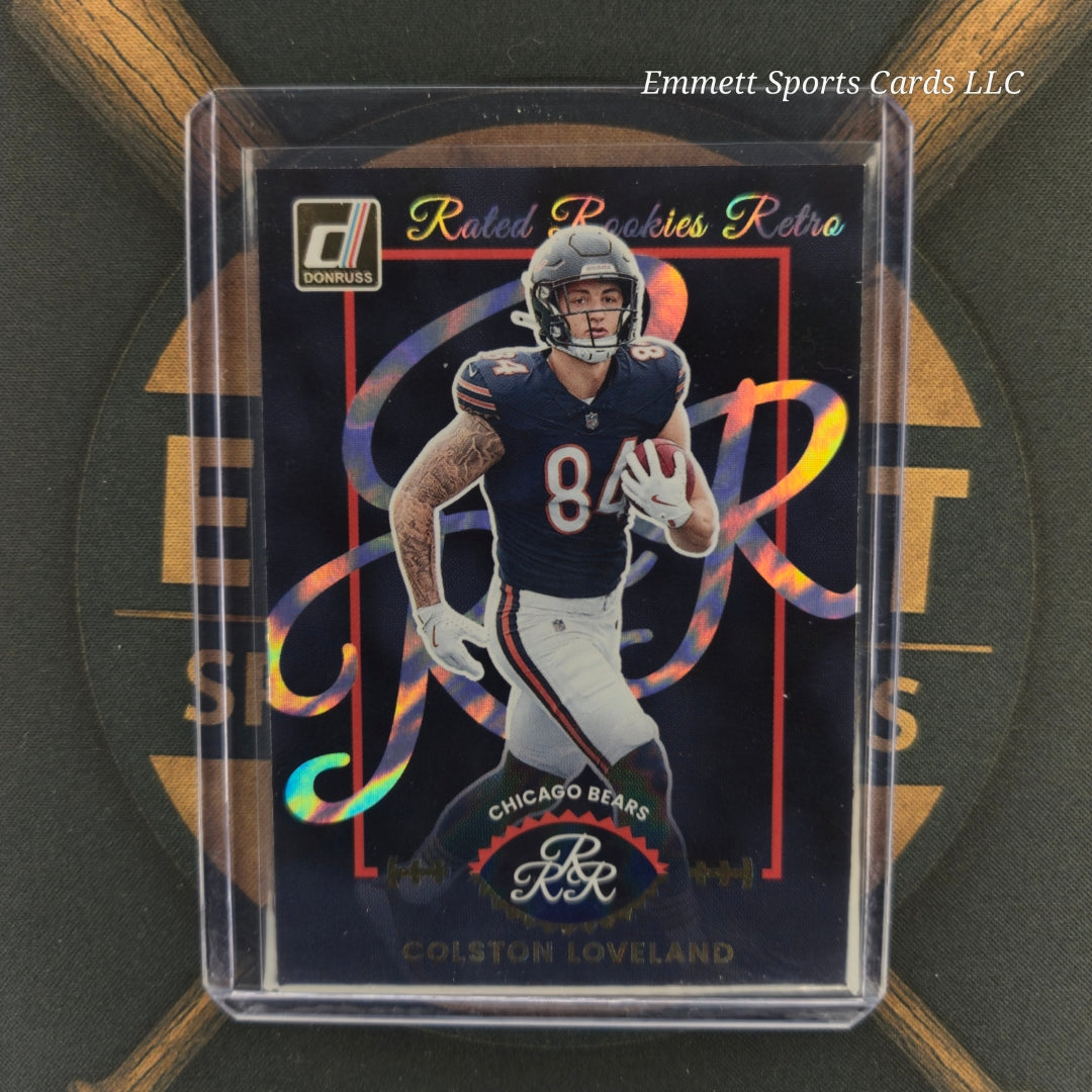 2025 Panini Donruss Colston Loveland Rated Rookies Retro Insert | The Break Room Cards-1