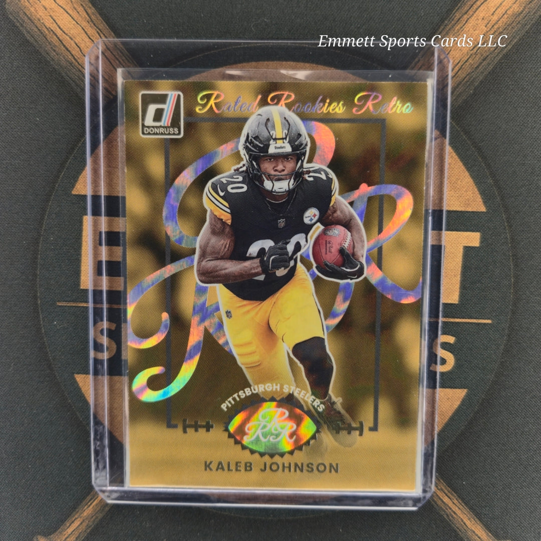 2025 Panini Donruss Kaleb Johnson Rated Rookies Retro Insert | The Break Room Cards-1