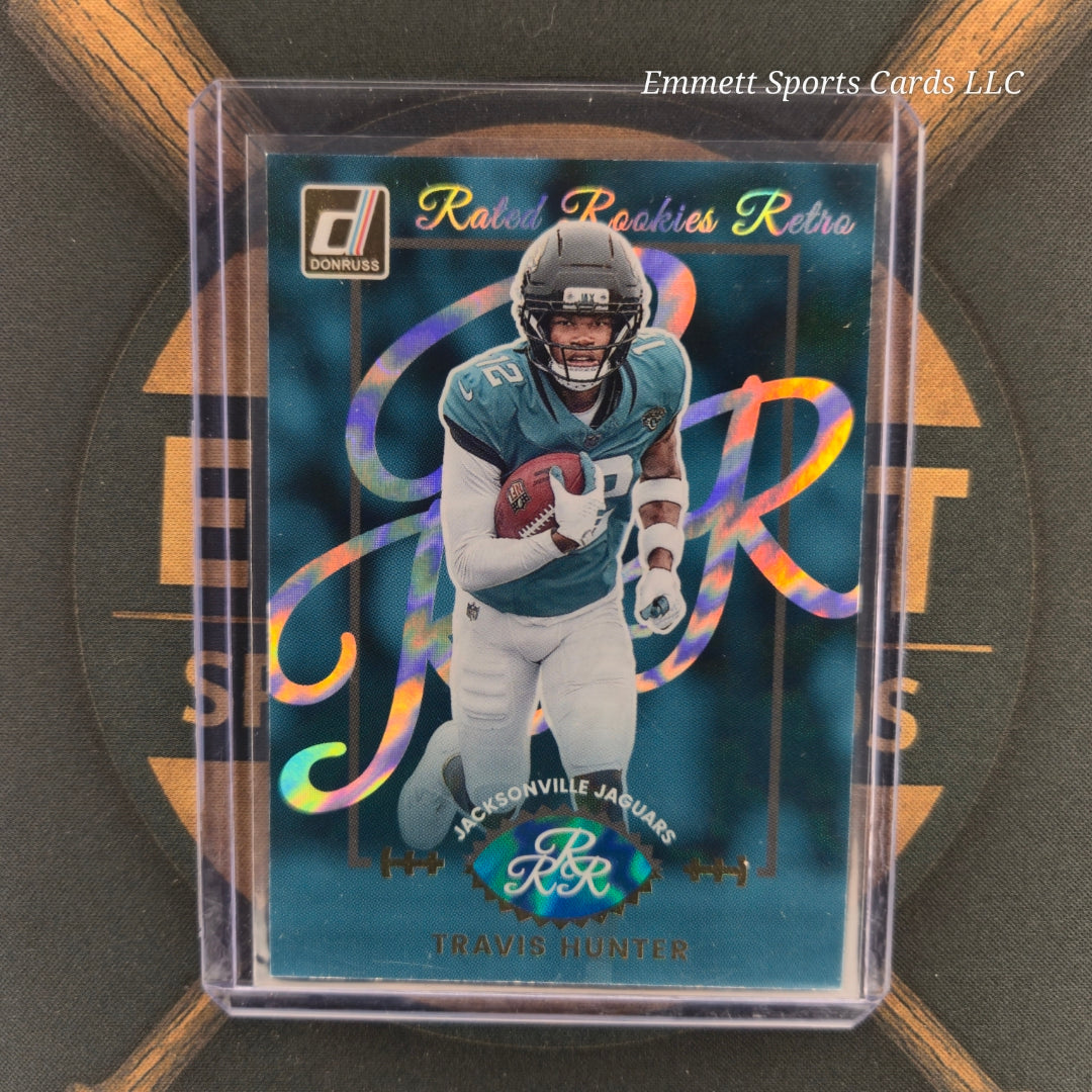 2025 Panini Donruss Travis Hunter Rated Rookies Retro Insert | The Break Room Cards-1