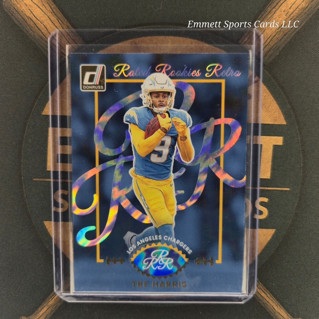 2025 Panini Donruss Tre Harris Rated Rookies Retro Insert | The Break Room Cards-1