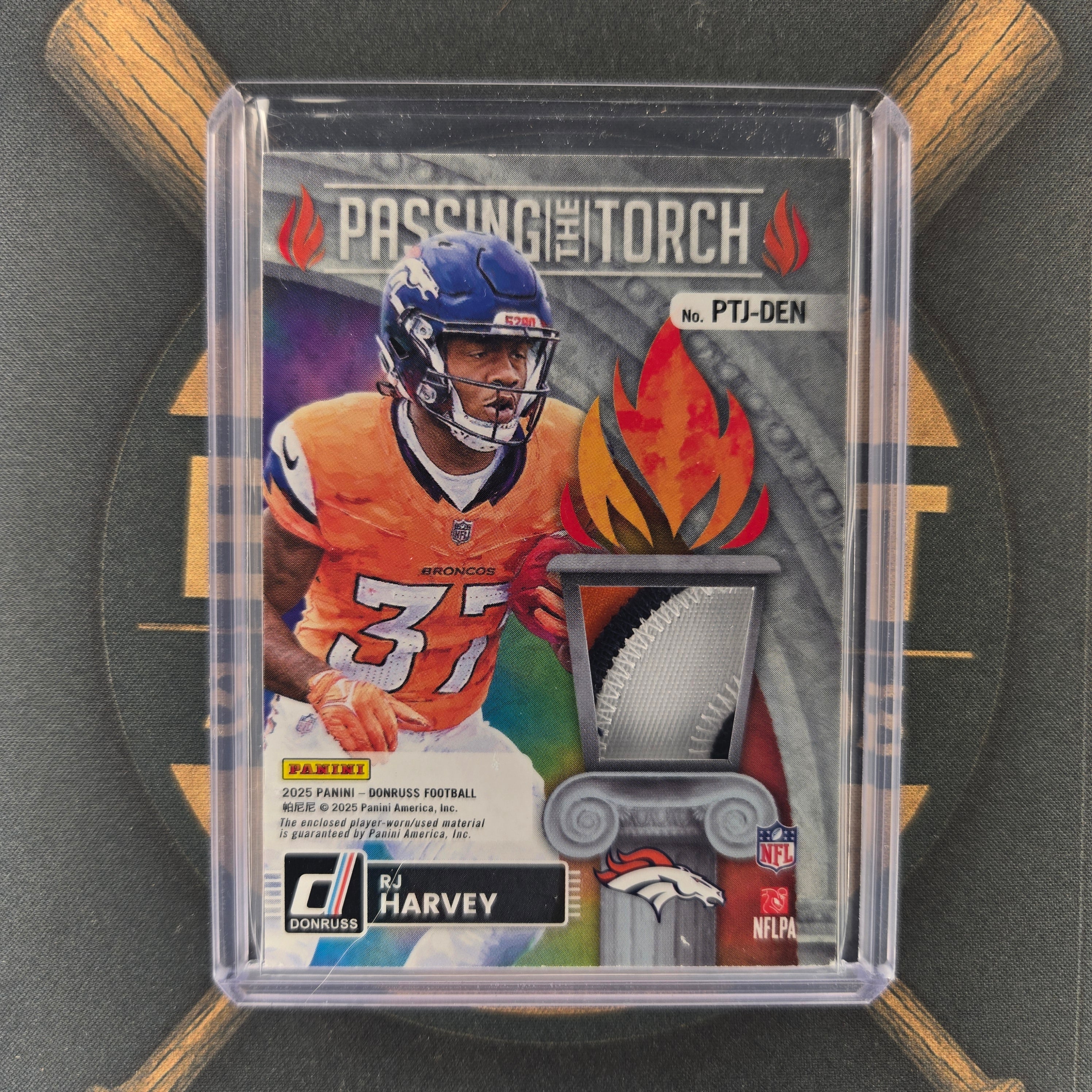 2025 Panini Donruss Terrell Davis / RJ Harvey Passing the Torch /49