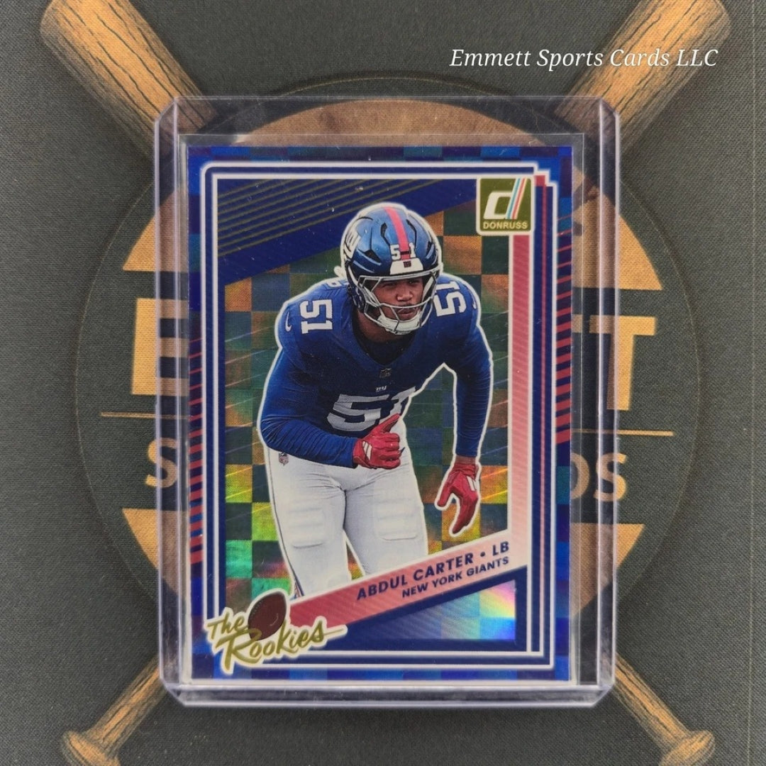 2025 Panini Donruss Abdul Carter The Rookies Insert | The Break Room Cards-1