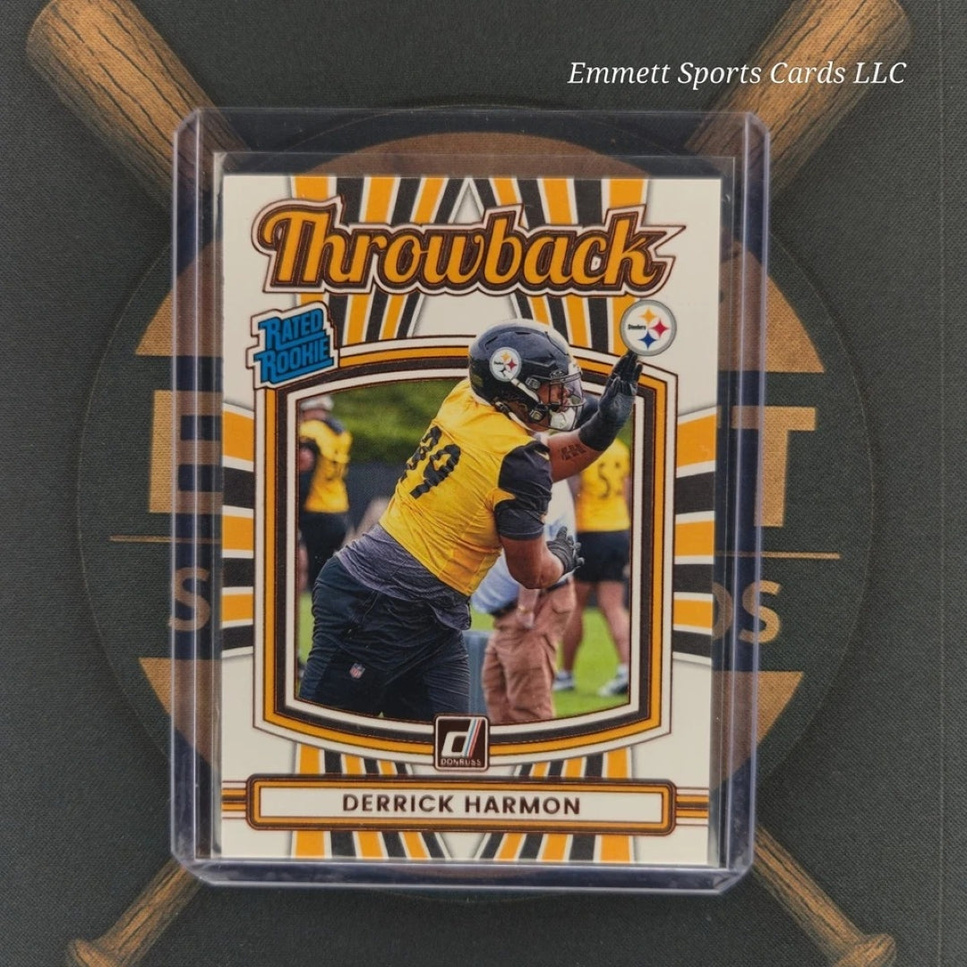 2025 Panini Donruss Derrick Harmon Throwback Insert | The Break Room Cards-1
