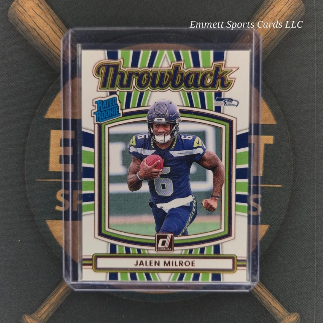 2025 Panini Donruss Jalen Milroe Throwback Insert | The Break Room Cards-1