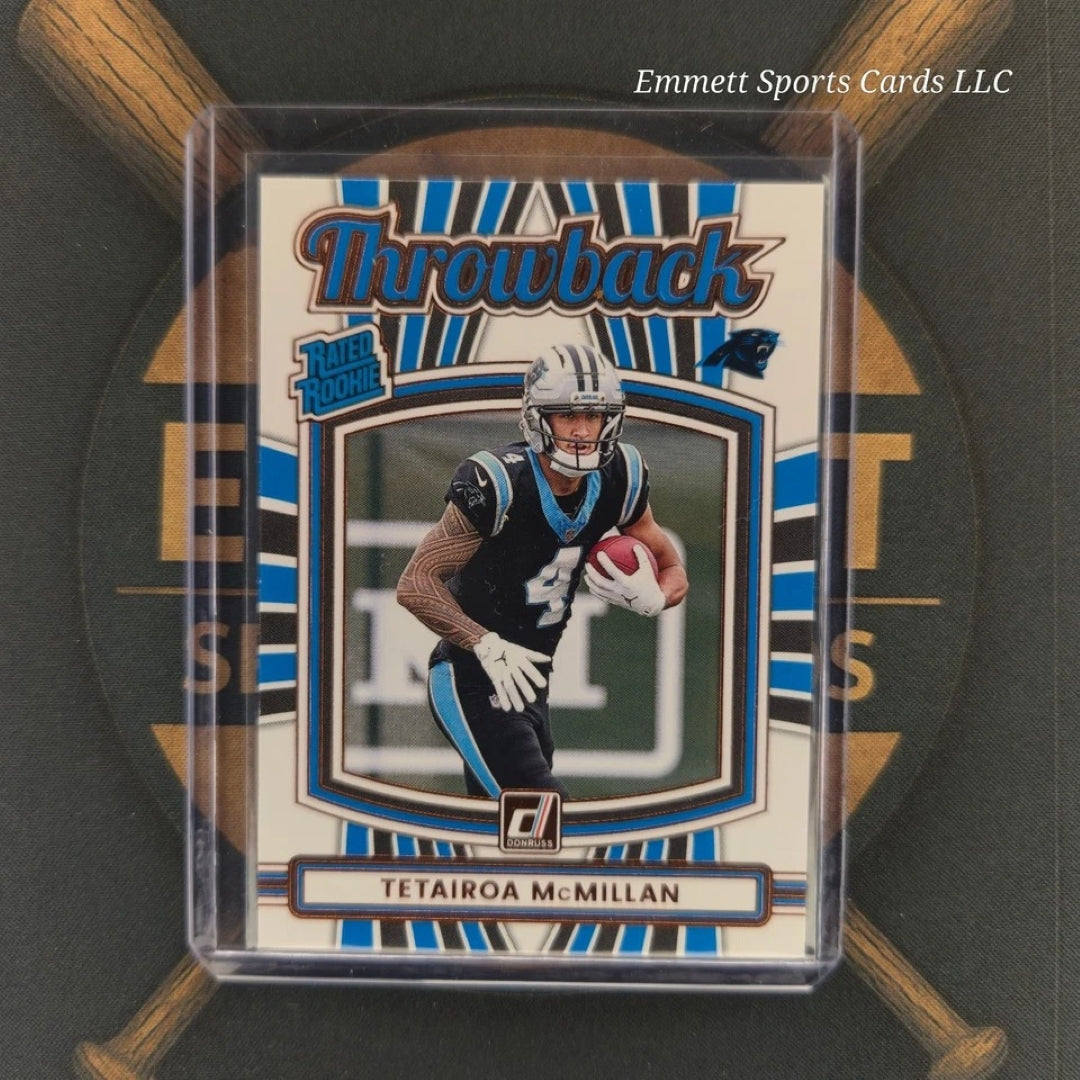2025 Panini Donruss Tetairoa McMillian Throwback Insert | The Break Room Cards-1
