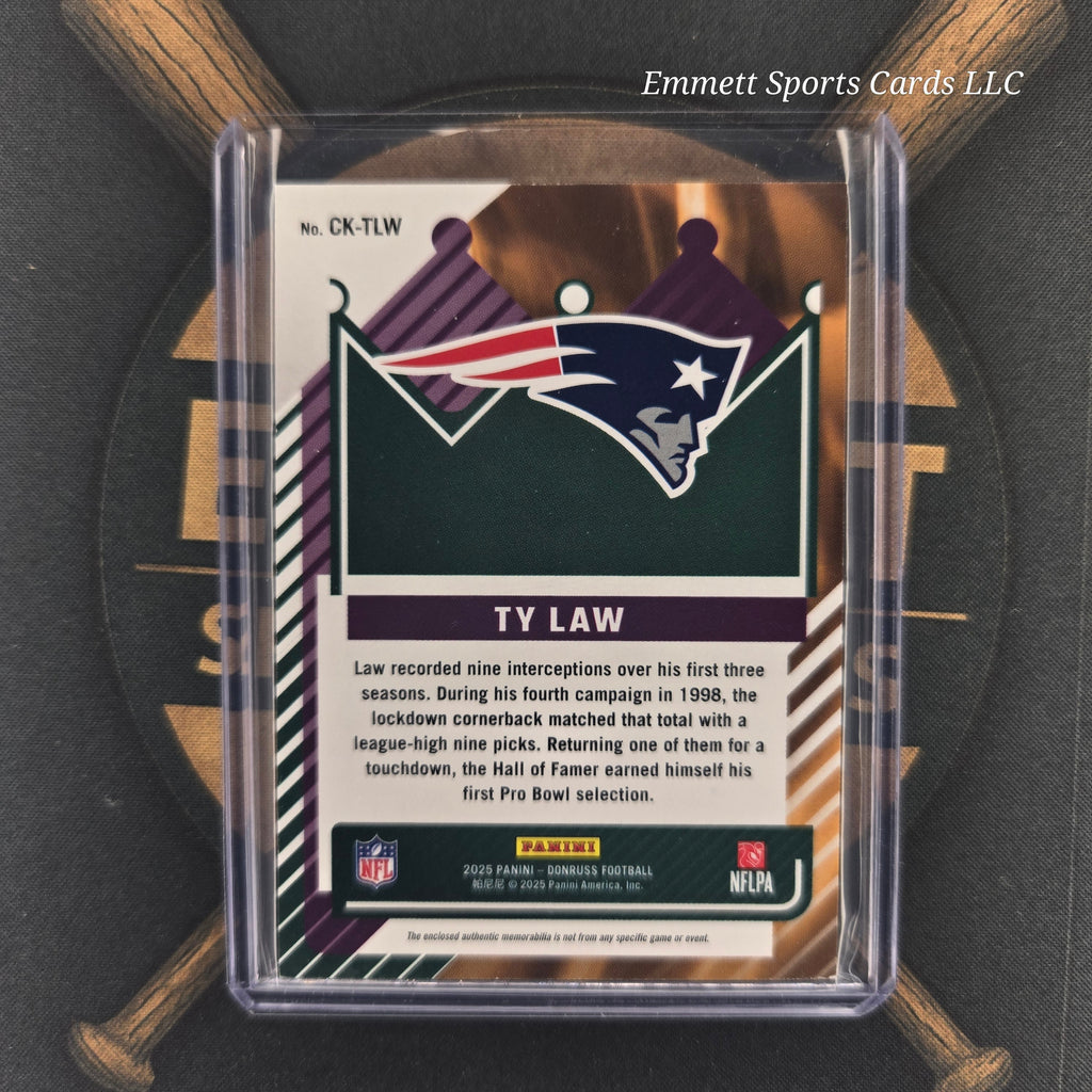 2025 Panini Donruss Ty Law Canton Kings Patch /425 | The Break Room Cards-2