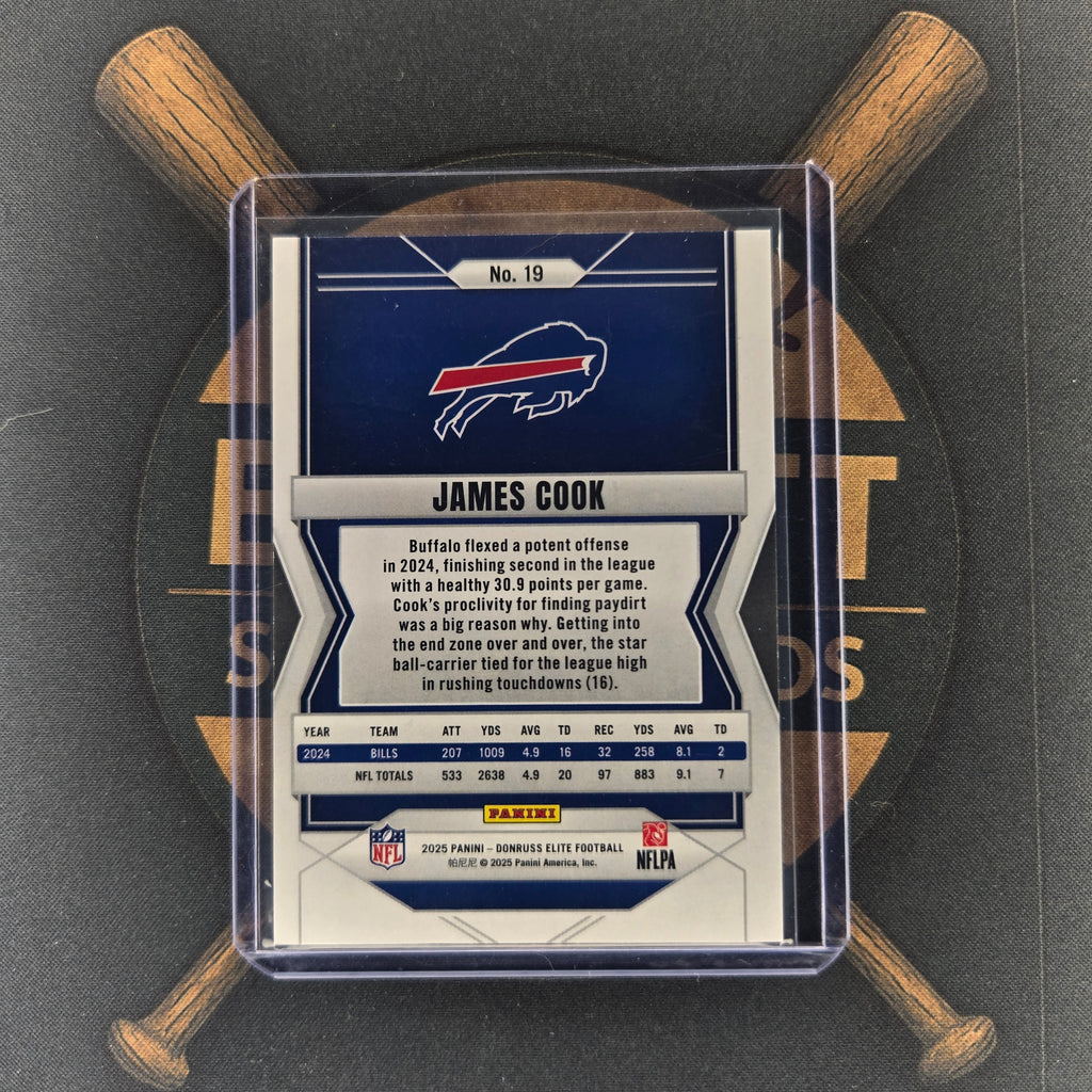 2025 Panini Elite James Cook Lavendar Pyramids | The Break Room Cards™-1-2