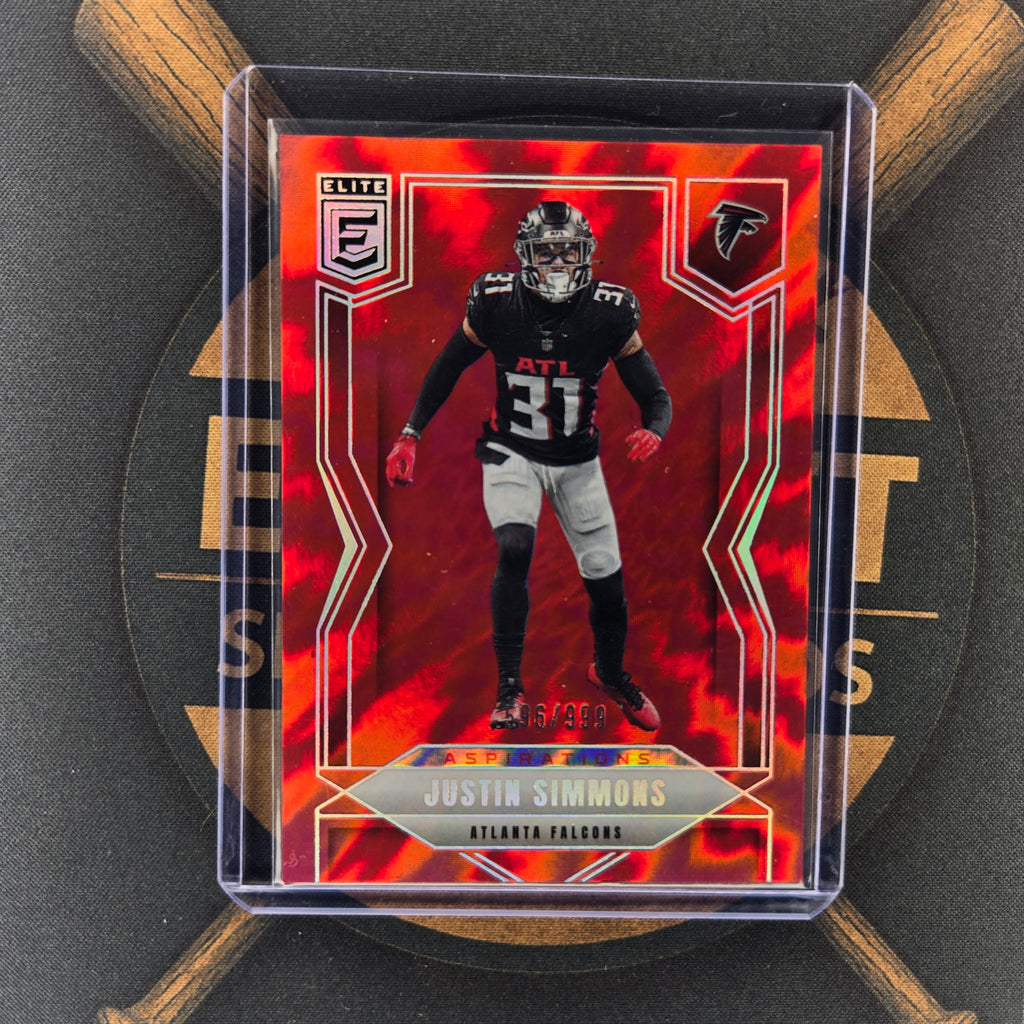 2025 Panini Elite Justin Simmons Red Aspirations | The Break Room Cards™-1