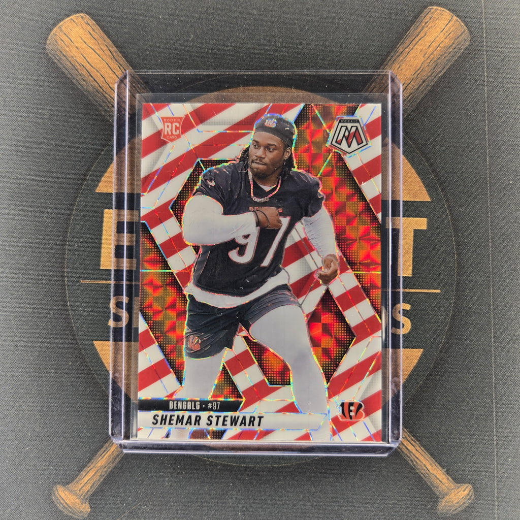 2025 Panini Mosaic Shemar Stewart Red & White Stripe