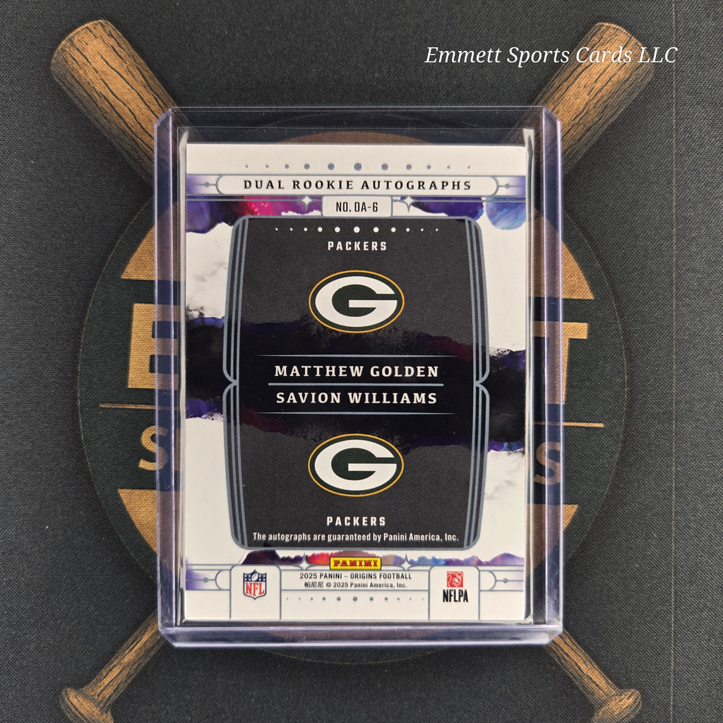 2025 Panini Origins Matthew Golden/Savion Williams Dual Auto /100 | The Break Room Cards™ -2