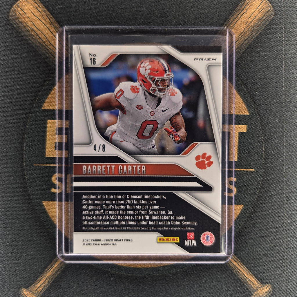 2025 Panini Prizm Draft Picks Barrett Carter Green Shimmer  |The Break Room Cards™-2