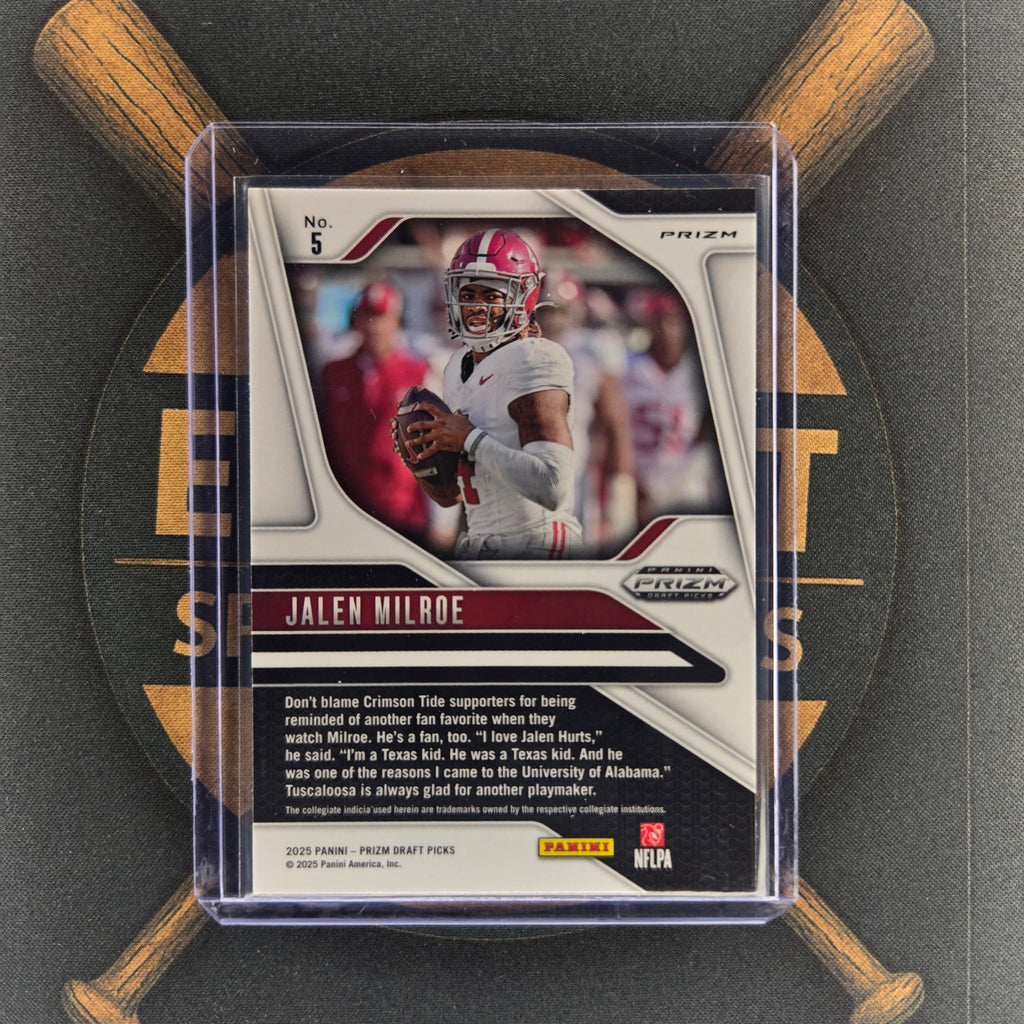 2025 Panini Prizm Draft Picks Jalen Milroe Silver Prizm  |The Break Room Cards™-2