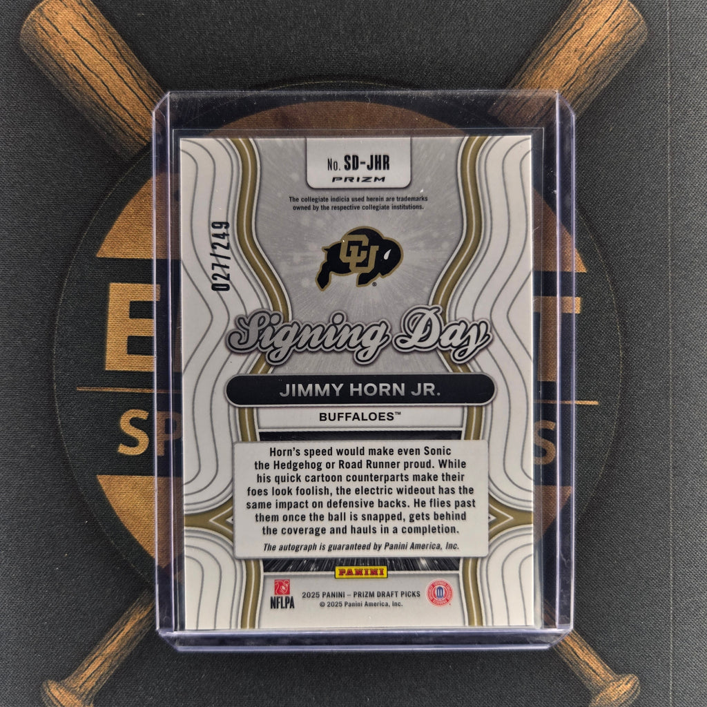 2025 Panini Prizm Draft Picks Jimmy Horn Jr Blue Auto  |The Break Room Cards™-2