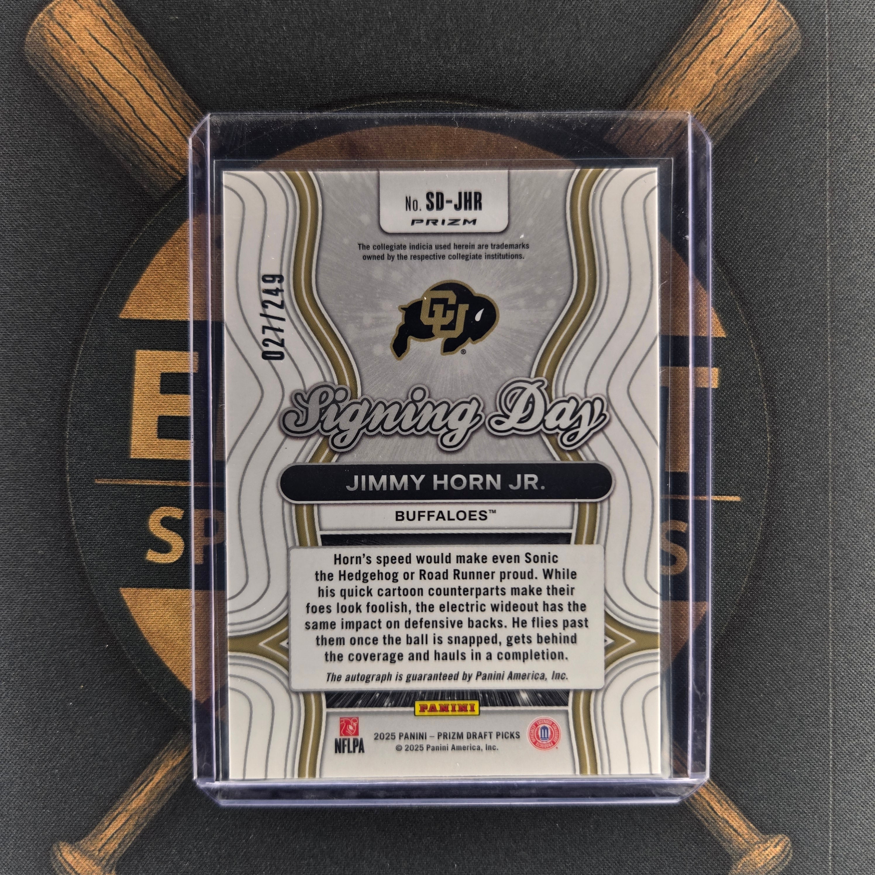 2025 Panini Prizm Draft Picks Jimmy Horn Jr Blue Auto  |The Break Room Cards™-2
